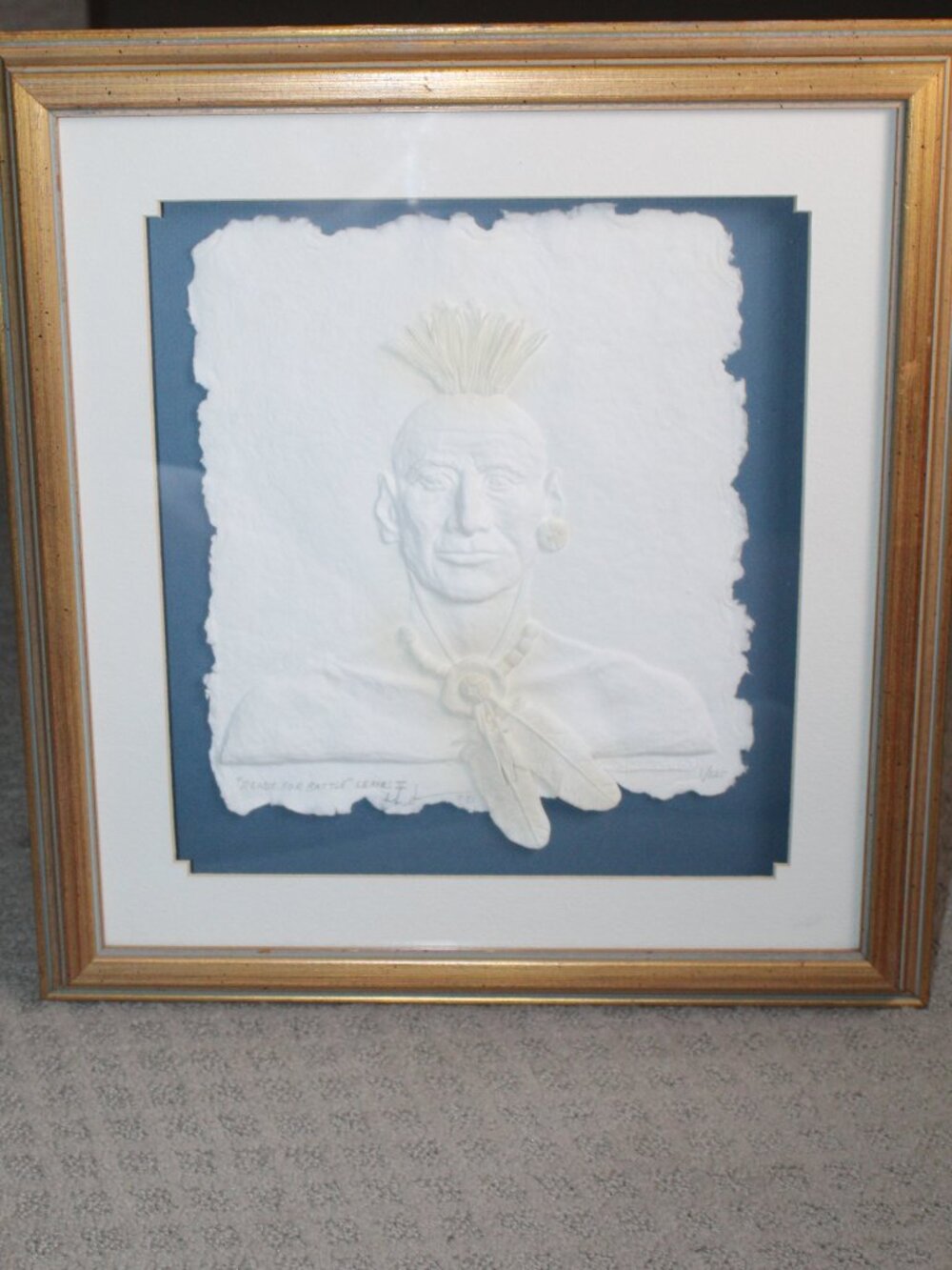 John Saunders Ready for Battle Series II Limited Ed Paper Cast Relief Art